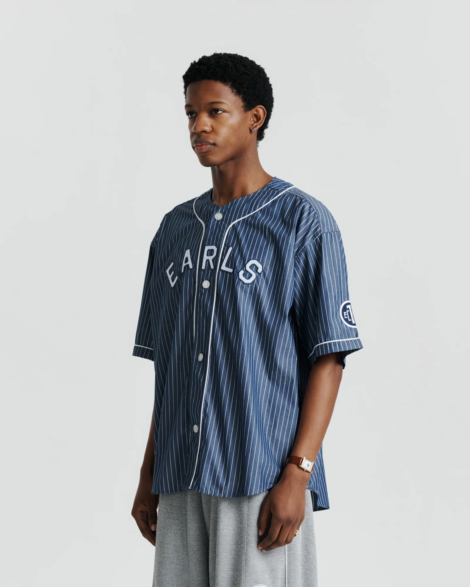 Baseman Shirt - Navy Stripe - Image 7