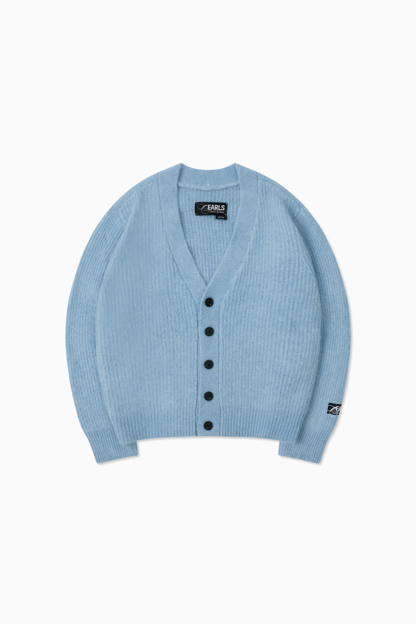 Mohair Cableknit Cardigan - Ice - Image 3