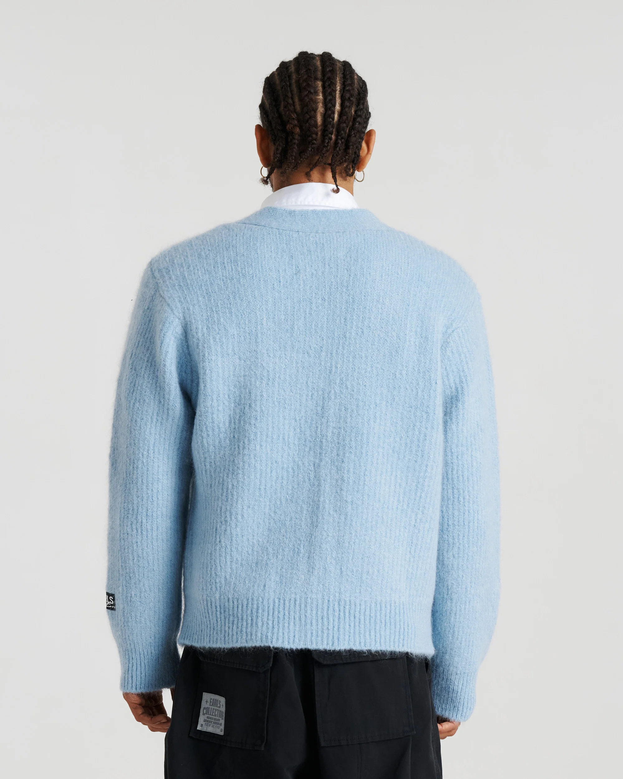 Mohair Cableknit Cardigan - Ice - Image 4