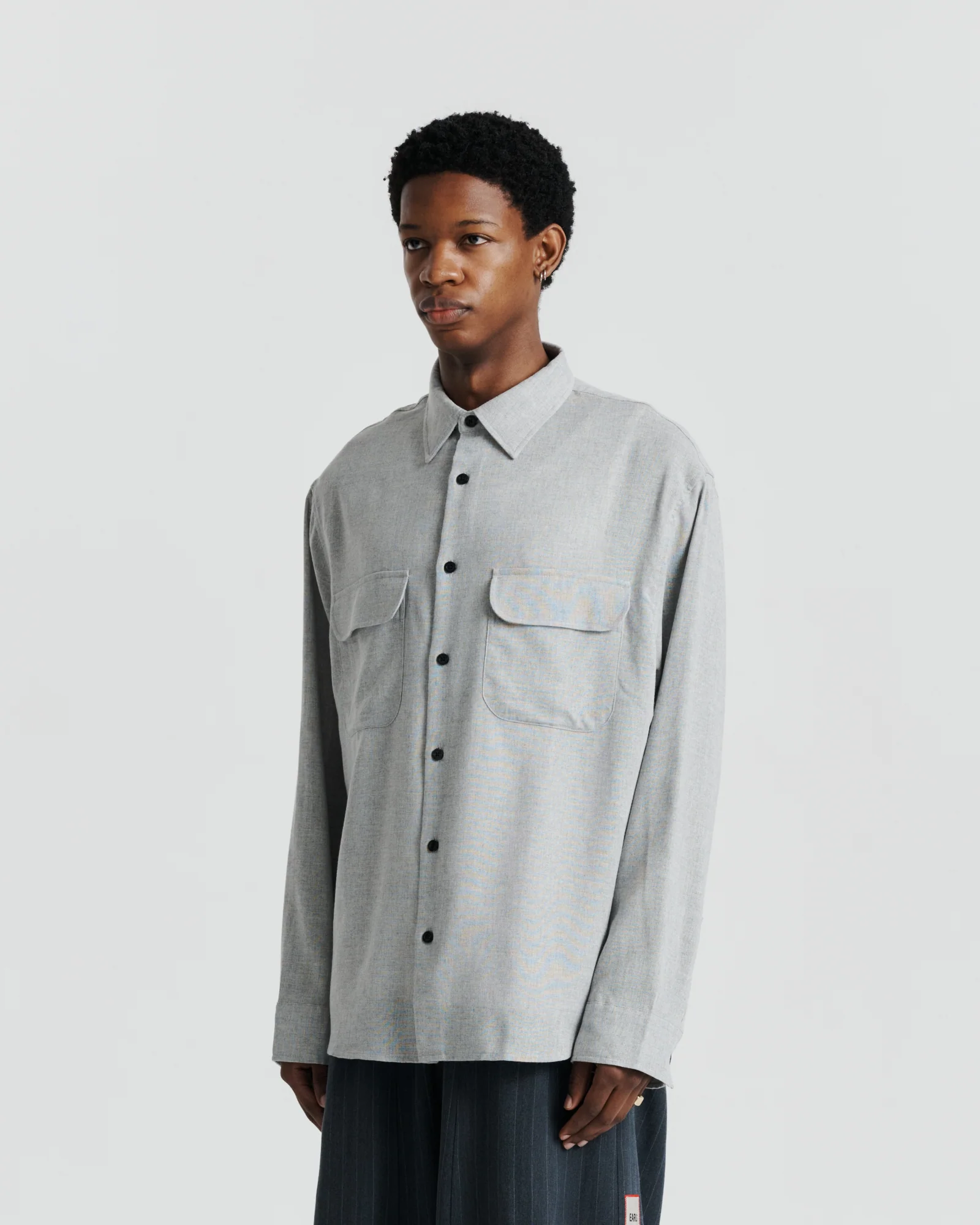 Flap Pocket Shirt - Grey - Image 4