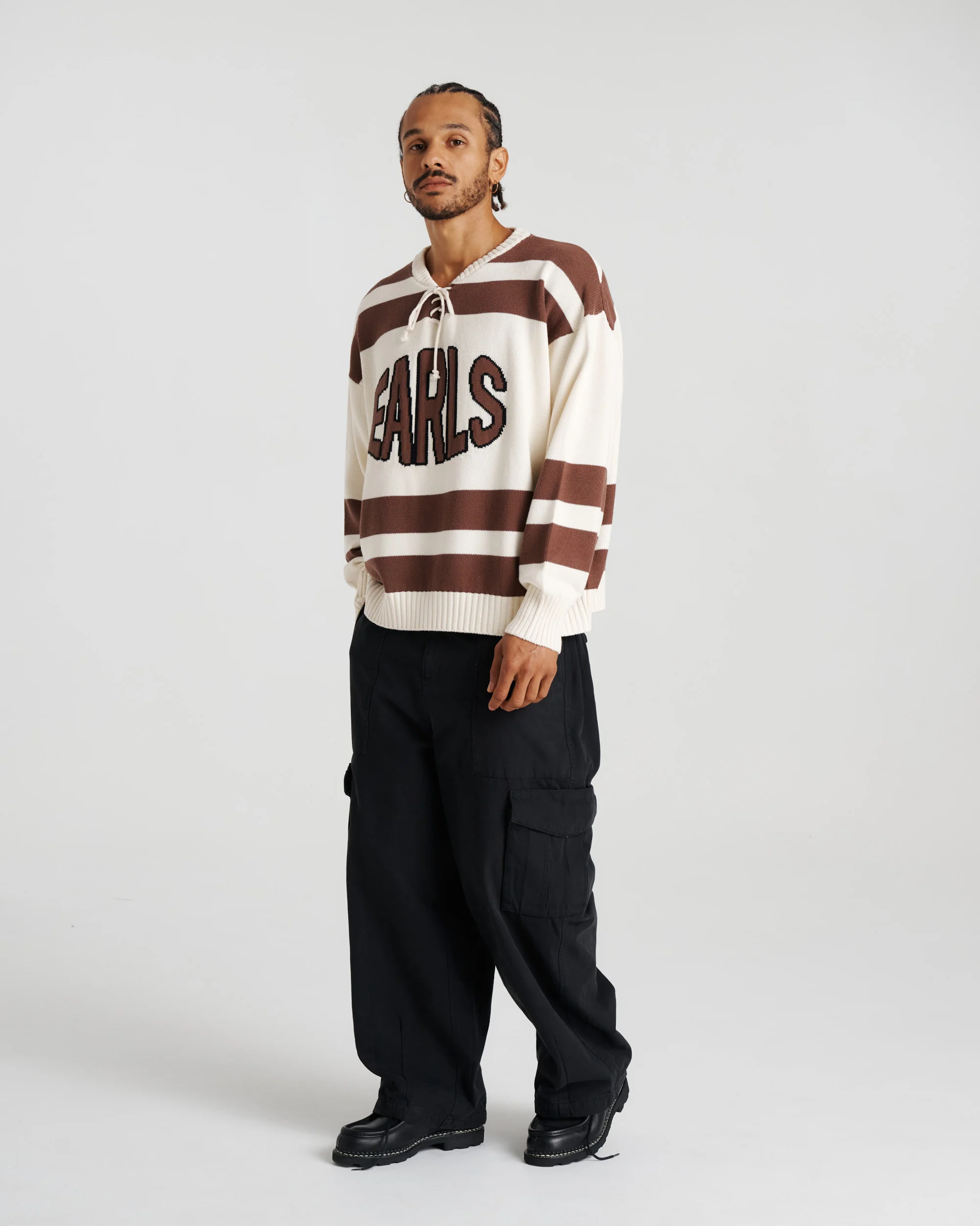 Hockey Knit - Cream/Brown - Image 6