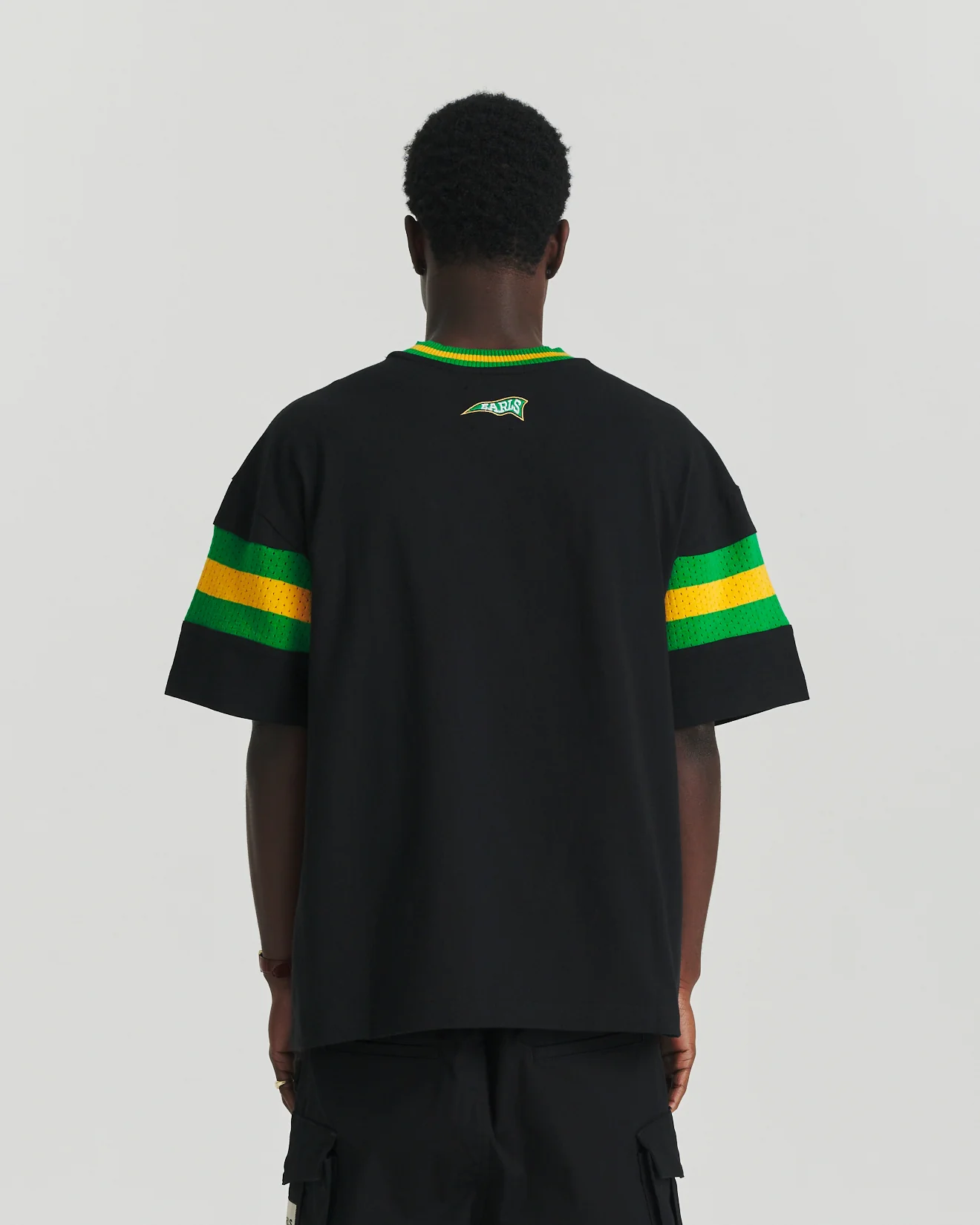 Knit Panel Tee - Black - Image 4