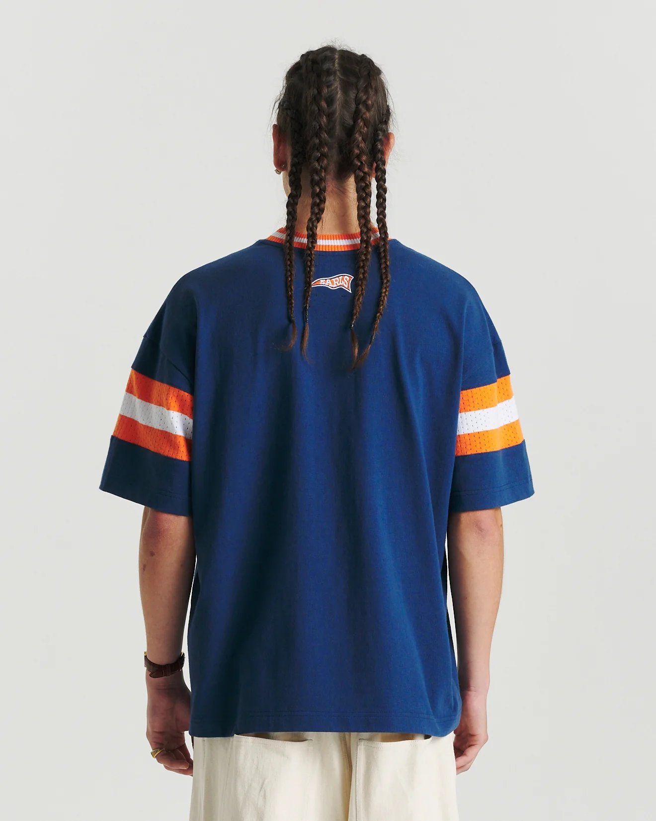 Knit Panel Tee - Blue - Image 6