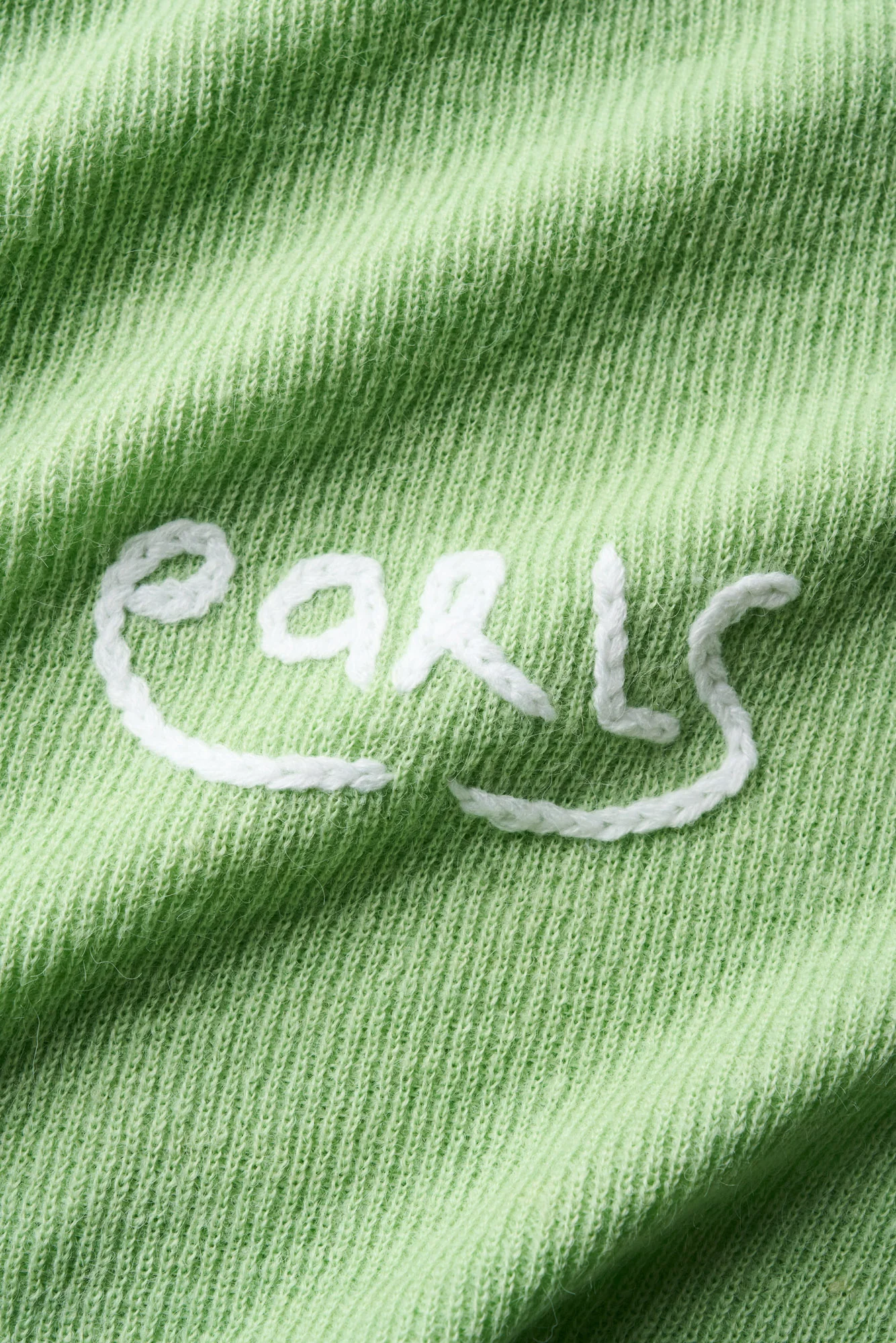 Knit Shirt Cardigan - Lime - Image 6