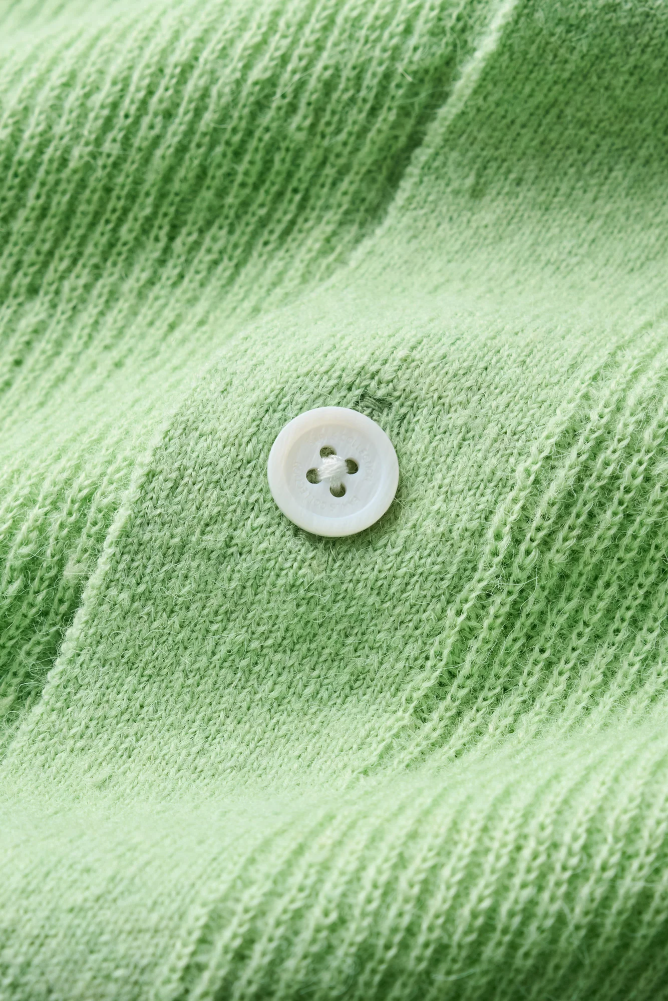 Knit Shirt Cardigan - Lime - Image 8