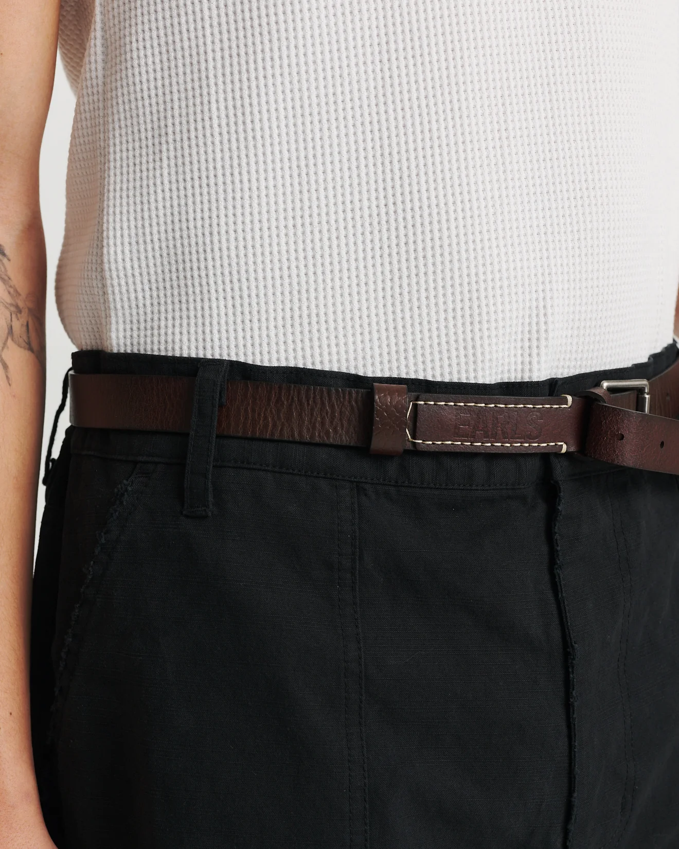 Leather Belt - Brown - Image 4