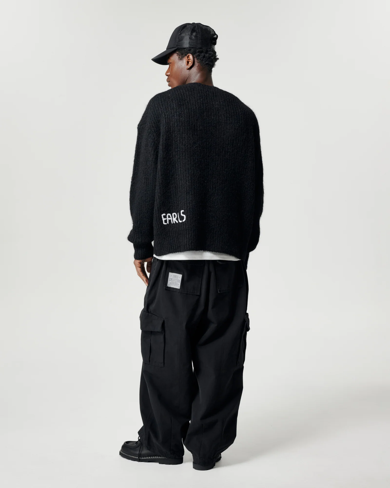 Mohair Knit Crew - Black - Image 3