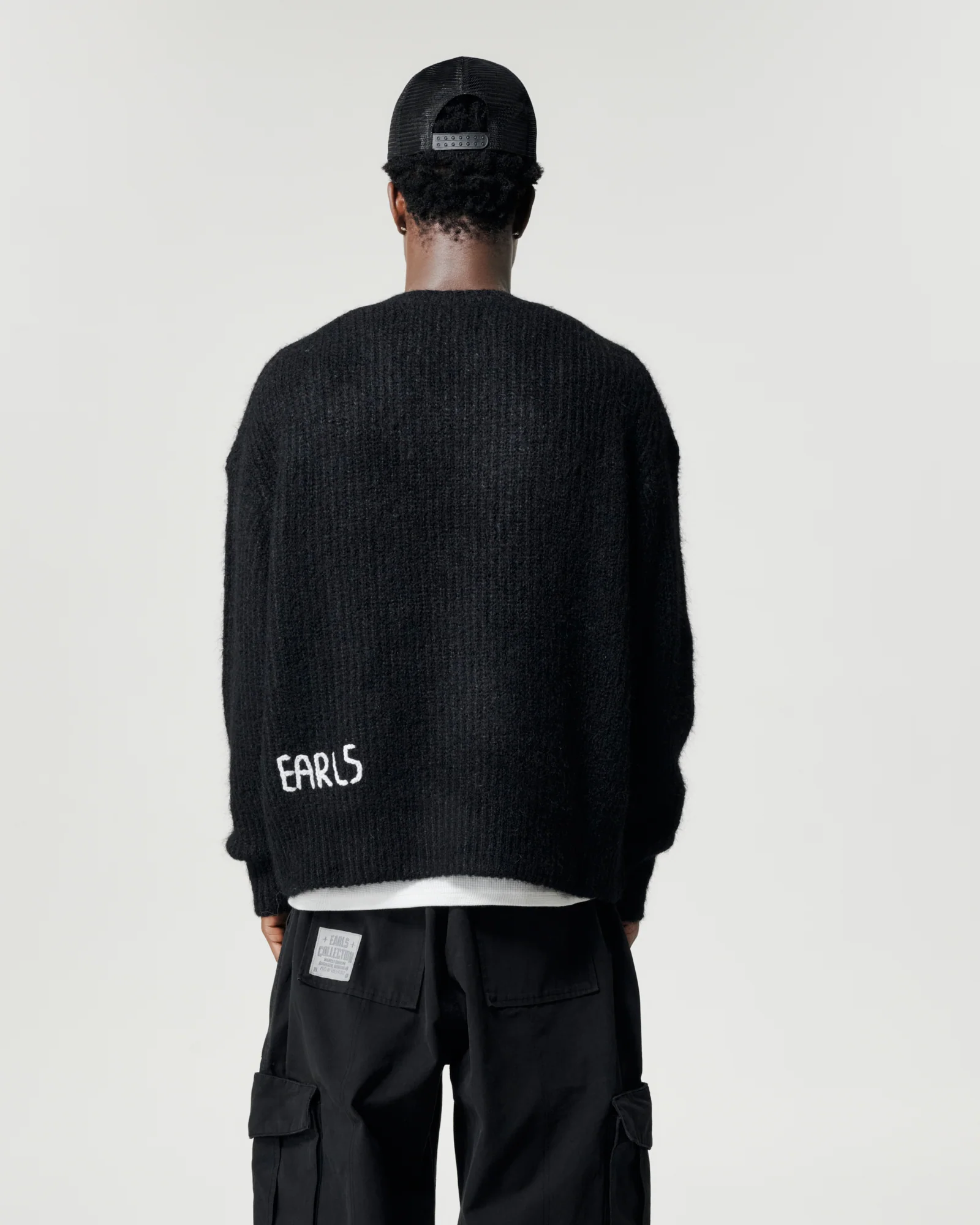 Mohair Knit Crew - Black - Image 6