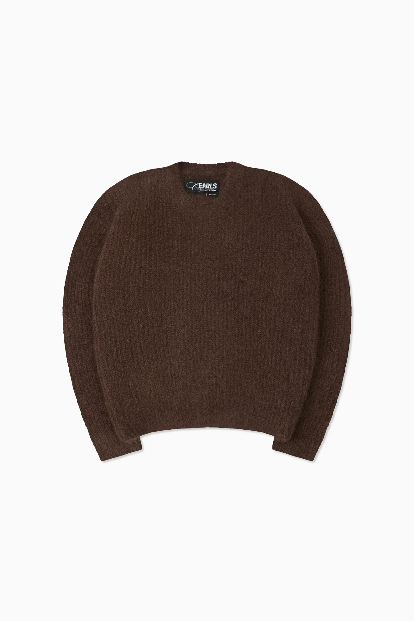 Mohair Knit Crew - Brown - Image 5