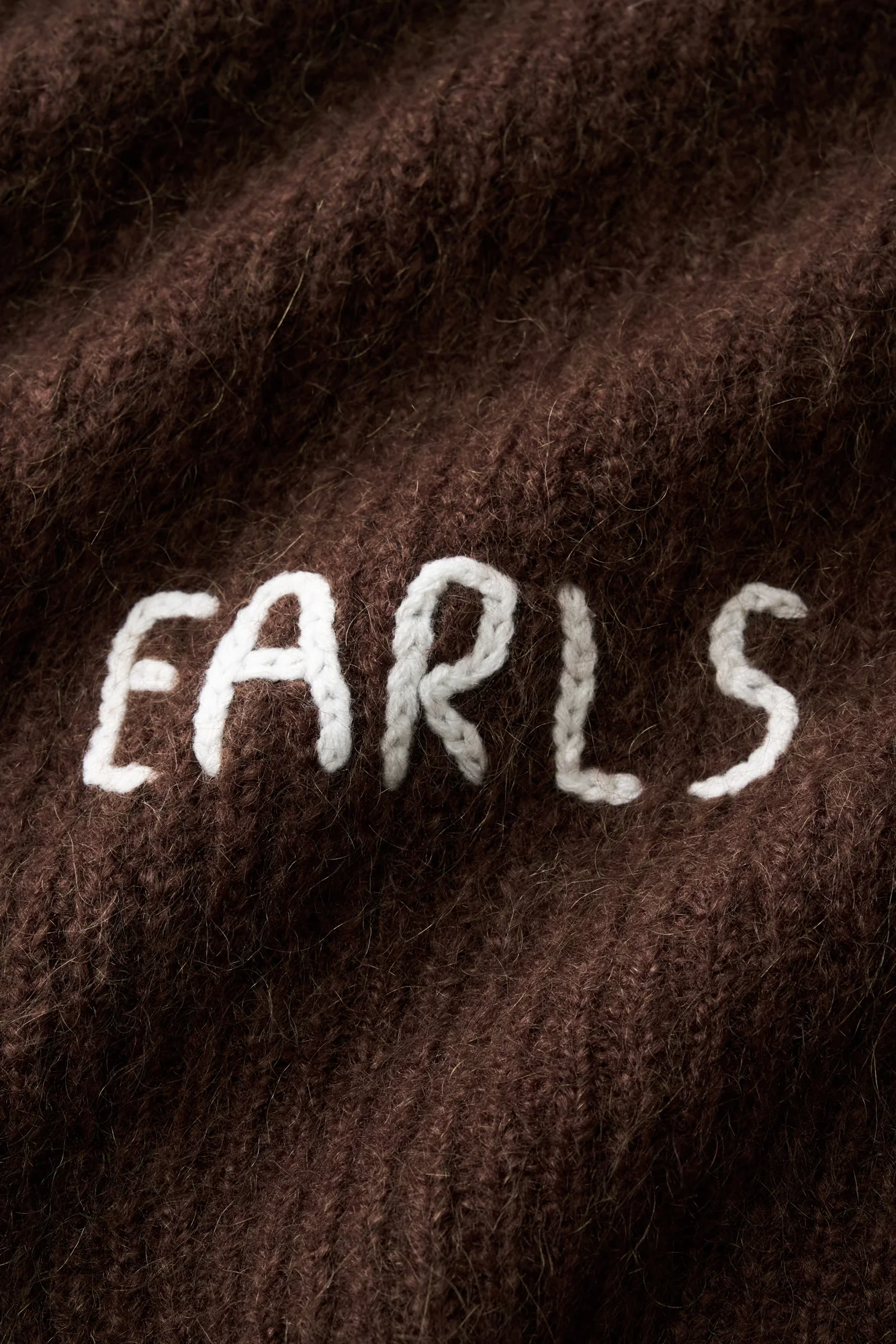 Mohair Knit Crew - Brown - Image 7