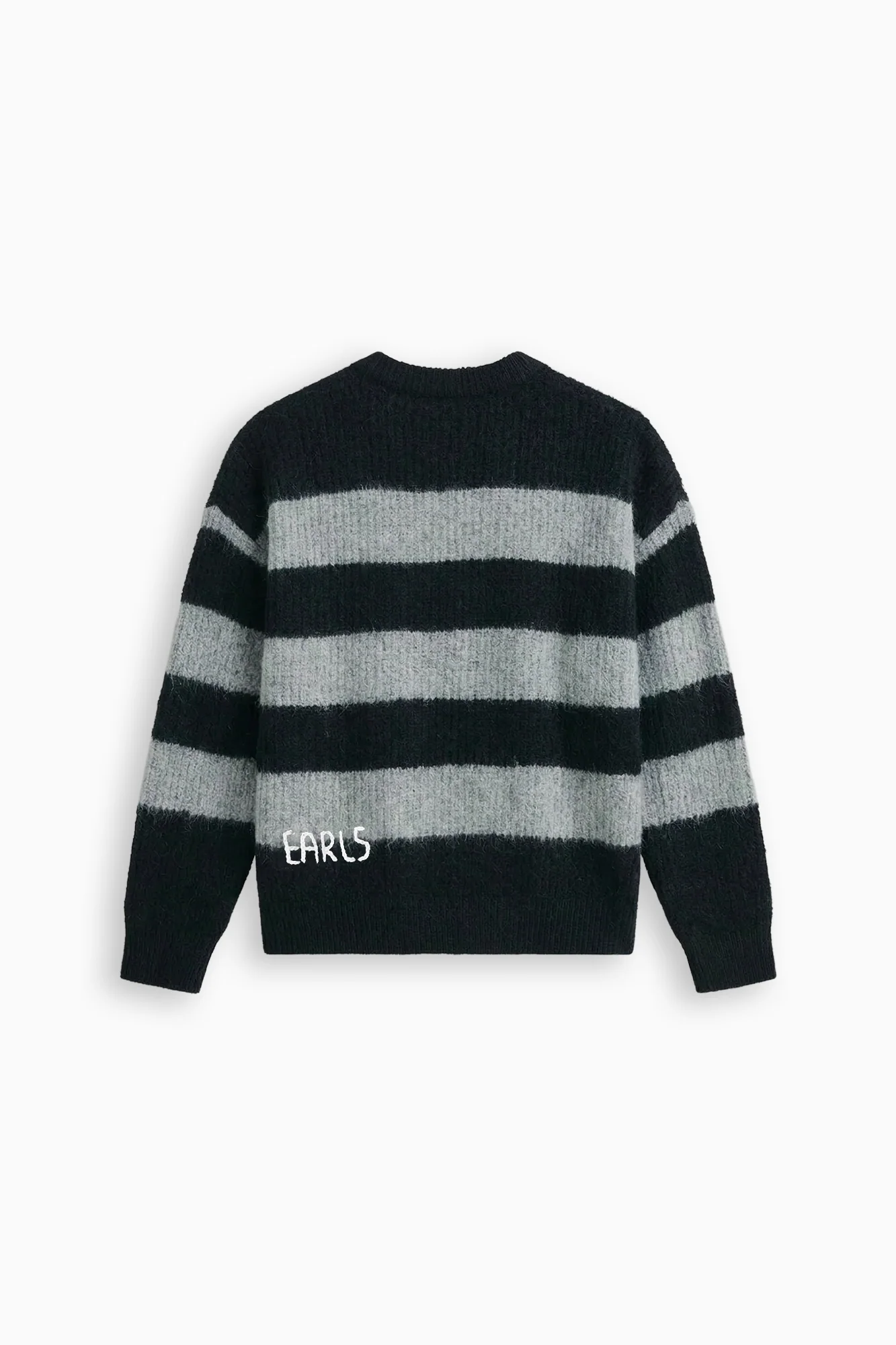 Stripe Mohair Knit - Black/Grey Marle - Image 8