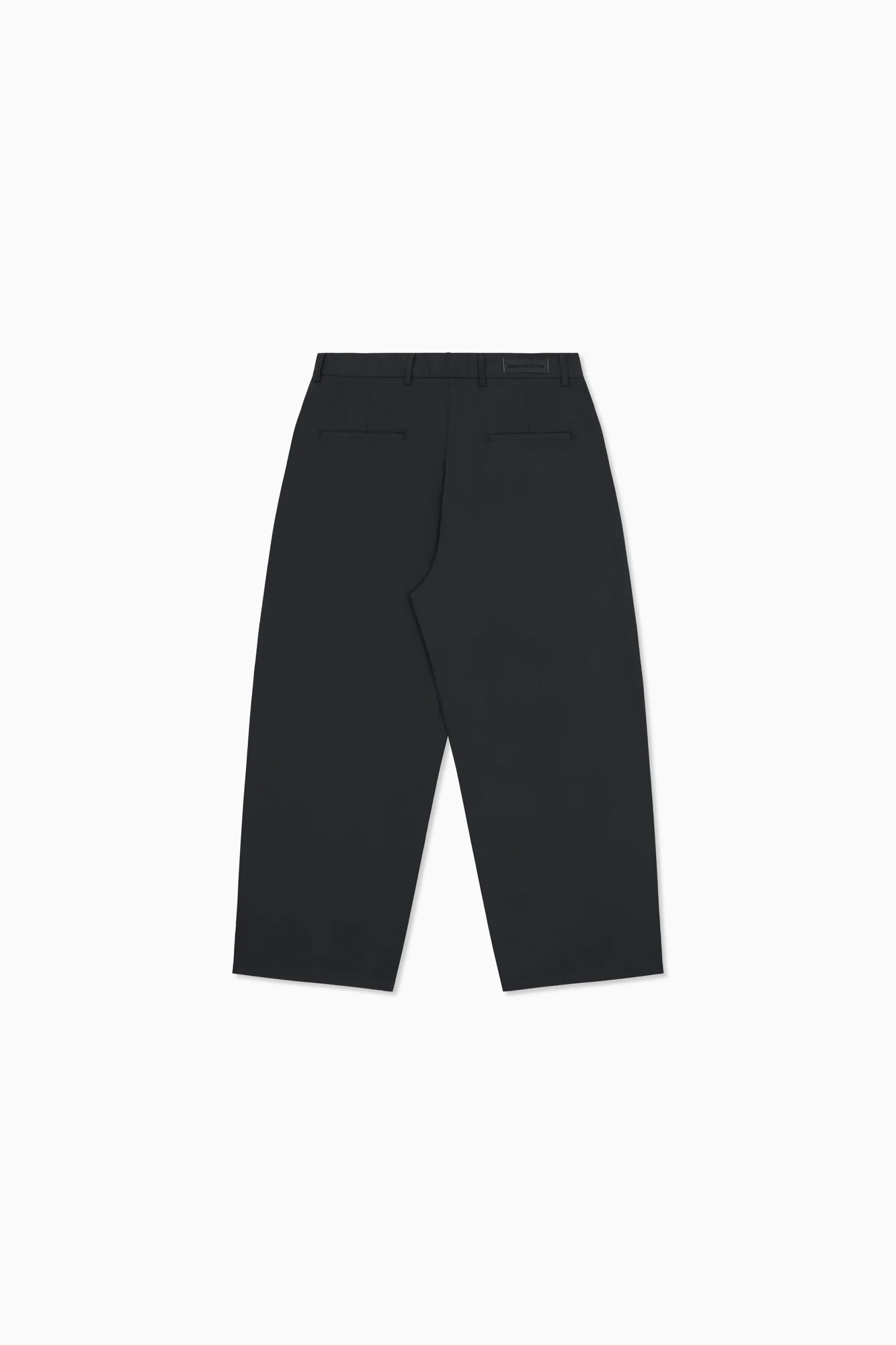 Twin Pleat Poplin Trouser - Black - Image 4