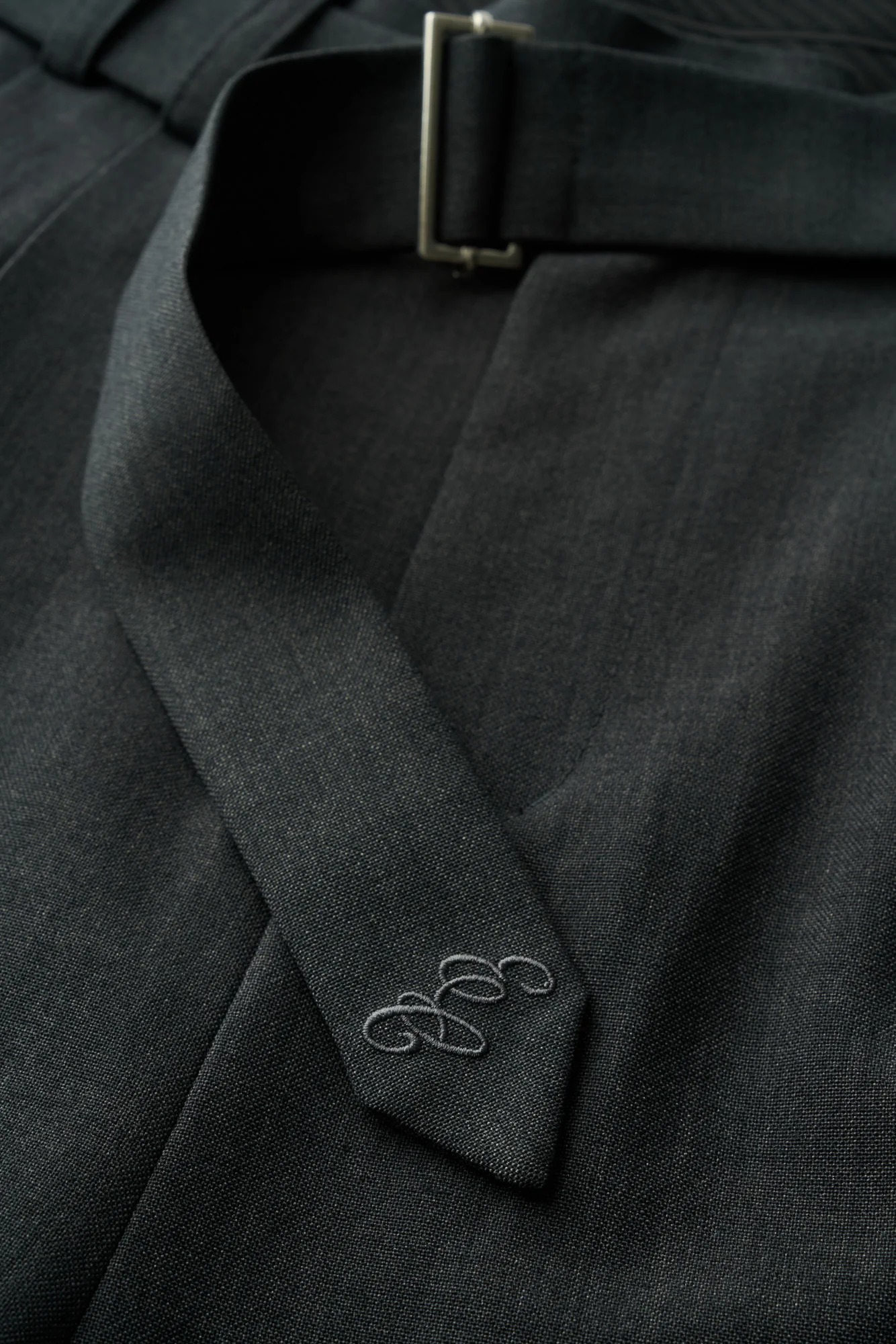 Twin Pleat Wool Short - Charcoal - Image 5