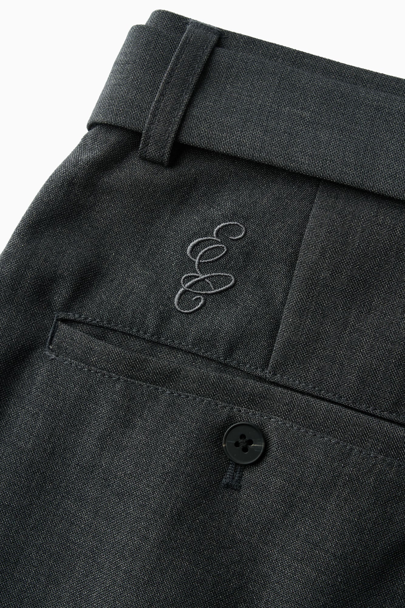 Twin Pleat Wool Short - Charcoal - Image 6